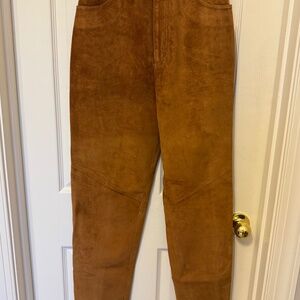 Ann Taylor Camel Suede Women's Pants, size 6
